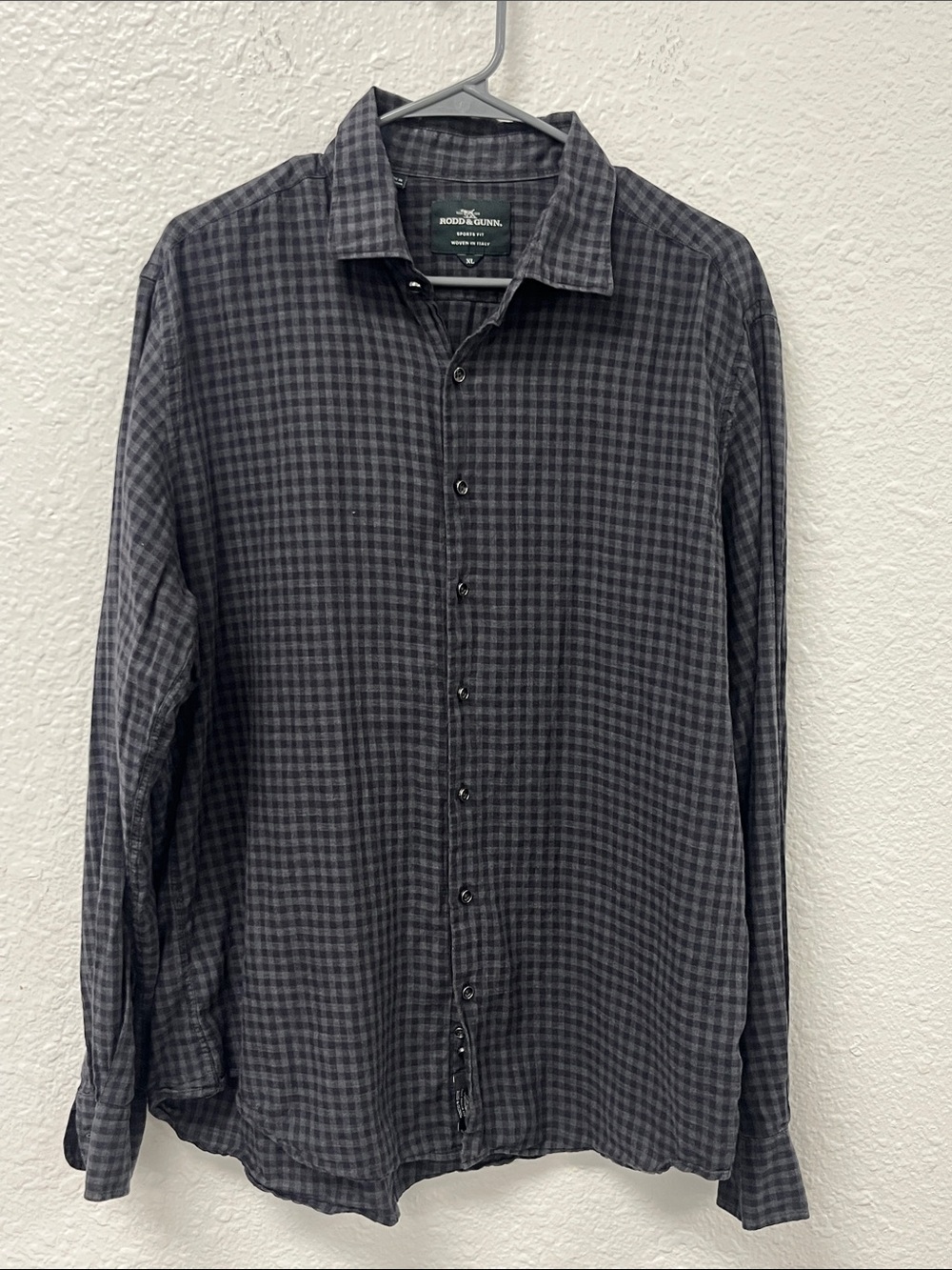 Rodd & Gunn Gray Black Check Casual Button-Down Shirt